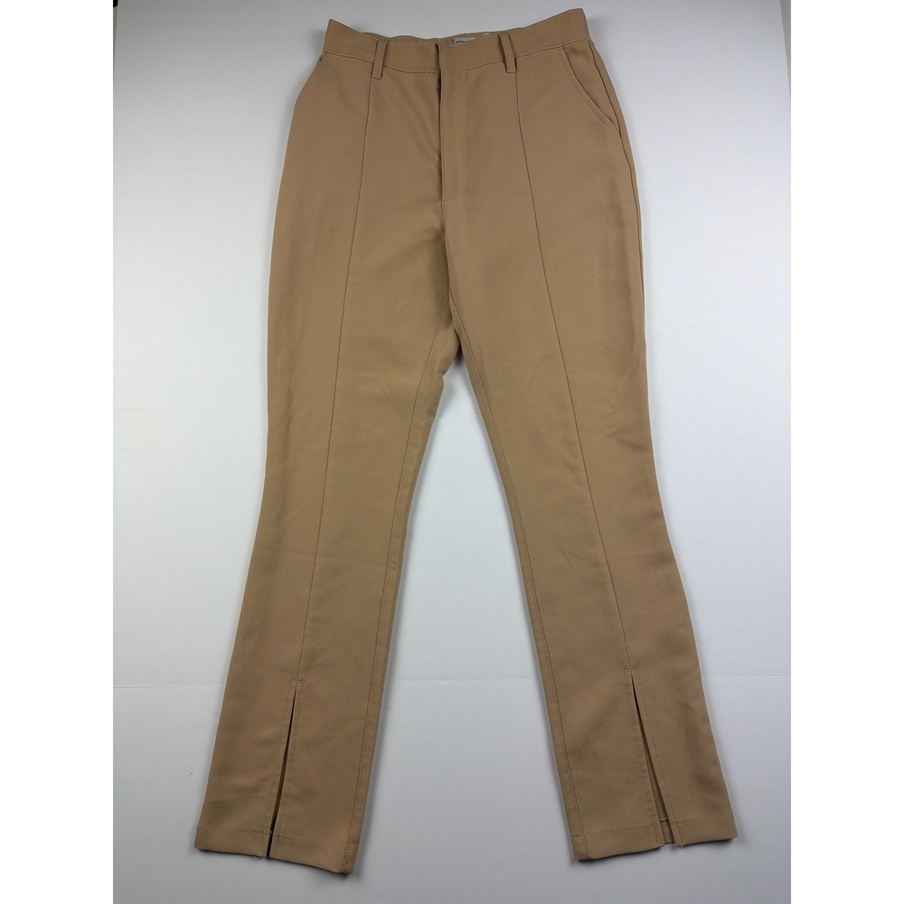 Abercrombie & Fitch Ultra High Rise Skinny Pintuck Slit Hem Pants Tan 28/6S